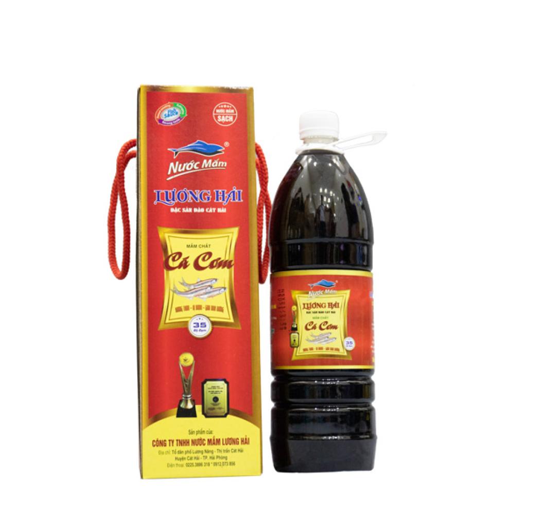 Nước mắm cốt cá Thuồn đen (cá cơm ) chai 1 lít