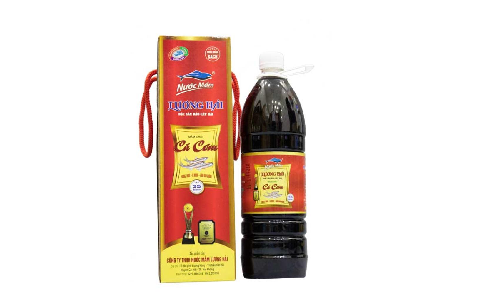 Nước mắm chắt cá Chuồn Đen (cá Cơm) chai 1 lít 35 độ đạm